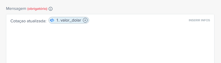 Atributos do Code disponíveis para mapeamento